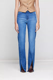Jean Tucci Pan St Katy Front Split New Blue
