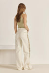 Pantalon Tucci Lace Ecru Foil