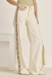Pantalon Tucci Lace Ecru Foil